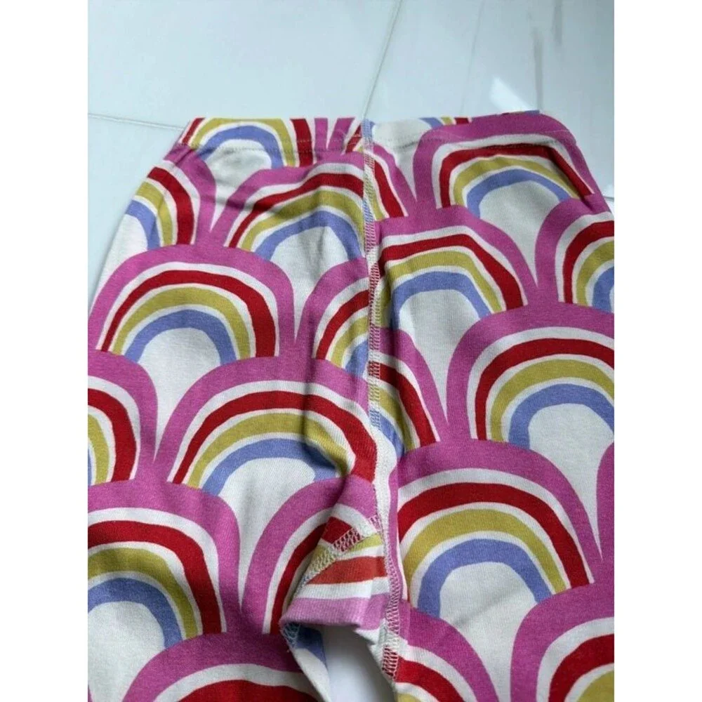 Hanna Andersson girls rainbow pajamas long sleeve size 8
